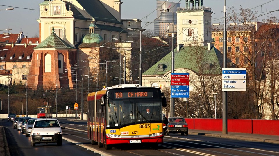 Solaris autobus Warszawa most